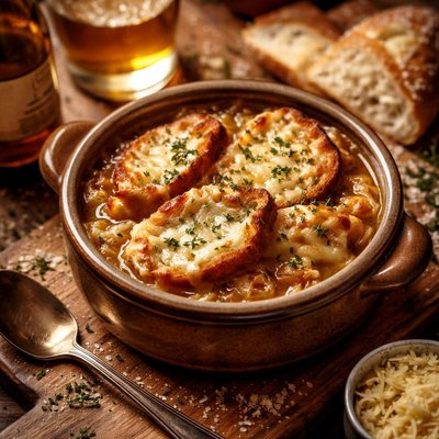 Image of French Onion Soup with Cider