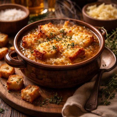 Image of French Onion Soup with Croutons