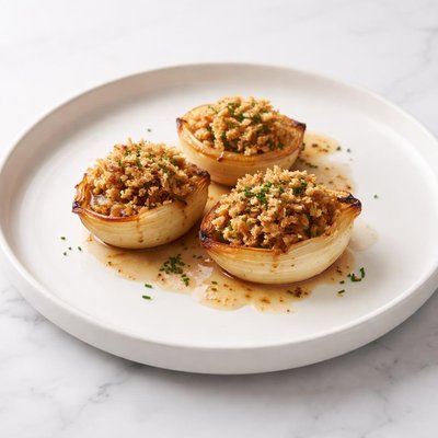 Image of French Onions on a Half Shell