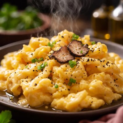 Image of French Scrambled Eggs with Truffle Oil