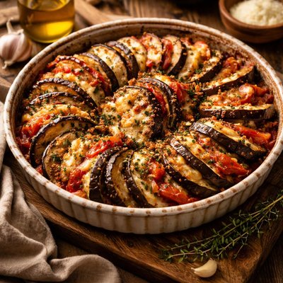Image of French Tian D Aubergines Gratin of Aubergines Eggplant