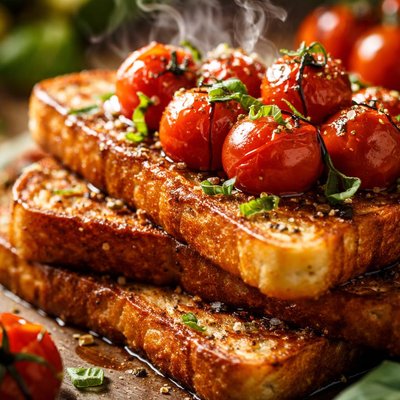 Image of French Toast with Tomatoes