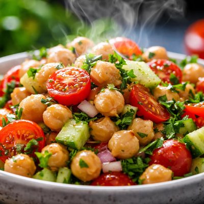 Image of Fresh and Light Garbanzo Salad