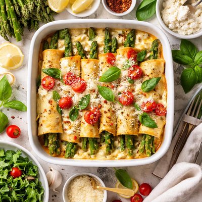 Image of Fresh Asparagus Cannelloni
