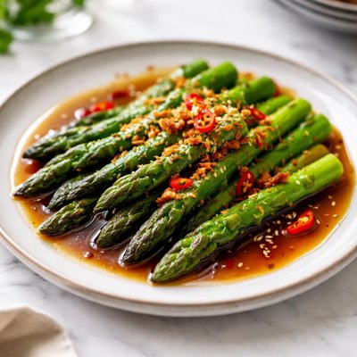 Image of Fresh Asparagus in Oyster Sauce