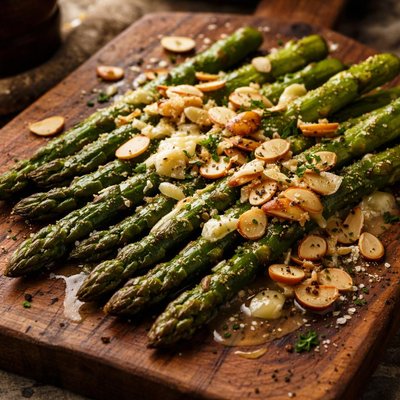 Image of Fresh Asparagus with Buttered Almonds