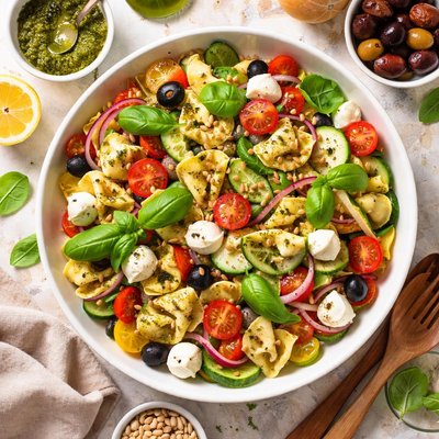 Image of Fresh Basil Tortellini Salad