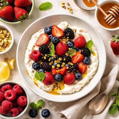 Image of Fresh Berries with Ricotta Cream