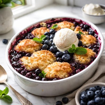 Image of Fresh Blueberry Cobbler