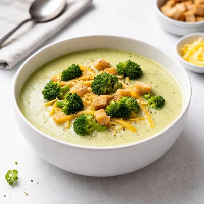 Image of Fresh Broccoli and Cheddar Soup