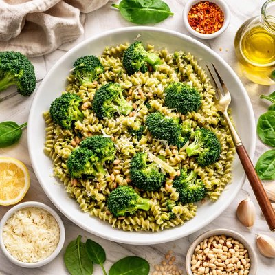 Image of Fresh Broccoli with Spinach Fusilli