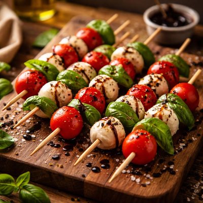 Image of Fresh Caprese Vegetable Kabobs