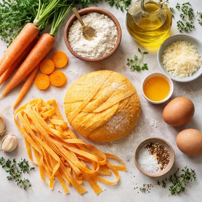 Image of Fresh Carrot Pasta Dough