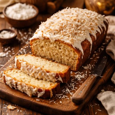 Image of Fresh Coconut Loaf Cake