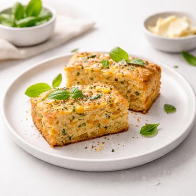 Image of Fresh Corn and Basil Cornbread