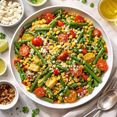 Image of Fresh Corn and Green Bean Salad