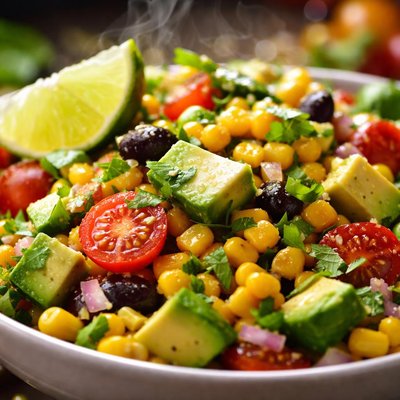 Image of Whole30 Fresh Corn Salad with Avocado and Lime