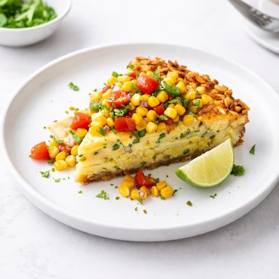 Image of Fresh Corn Salsa Frittata with Hash Brown Crust