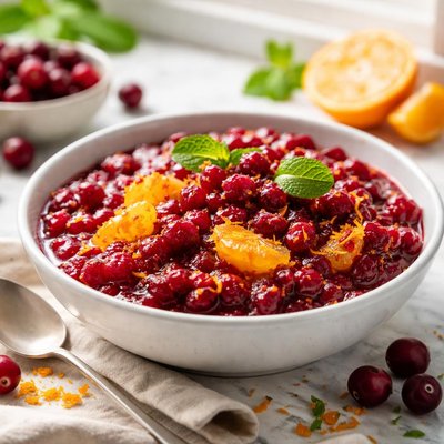 Image of Fresh Cranberry Sauce with Mandarin Oranges