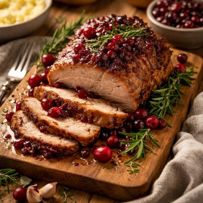 Image of Fresh Cranberry Slow Cooker Pork Roast