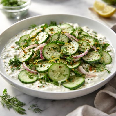 Image of Fresh Cucumber and Yogurt Salad
