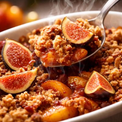 Image of Fresh Fig and Peach Crumble