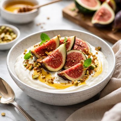 Image of Fresh Figs and Yogurt