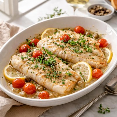 Image of Fresh Fish in White Wine