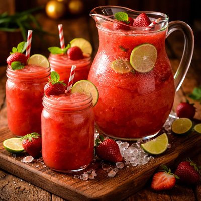 Image of Fresh Frozen Strawberry Daiquiris by the Pitcher
