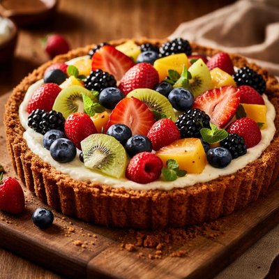 Image of Fresh Fruit Tart with Gingersnap Crust