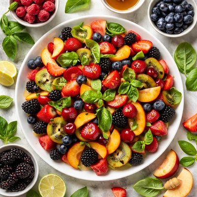 Image of Fresh Fruit with Basil
