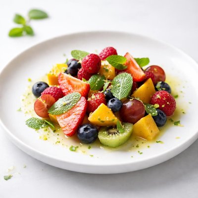 Image of Fresh Fruit with Lemon Mint Sauce