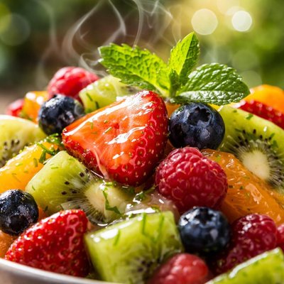 Image of Fresh Fruit with Lime Sauce