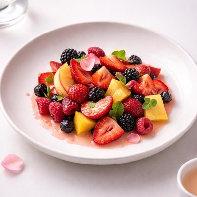 Image of Fresh Fruit with Rose Water Syrup