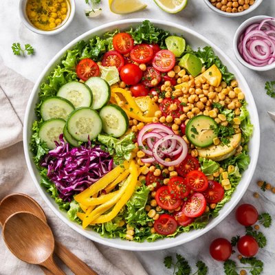 Image of Whole30 Fresh Garden Vegetable Salad