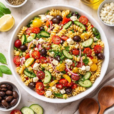 Image of Fresh Greek Pasta Salad