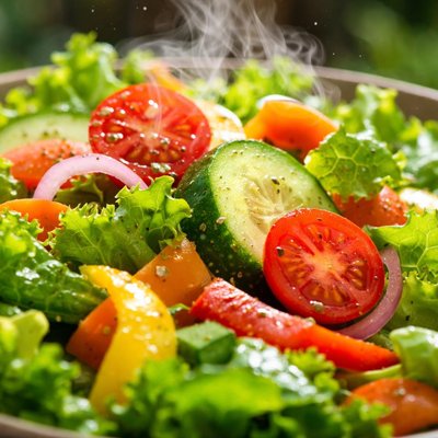 Image of Whole30 Fresh Green Salad with Mixed Vegetables