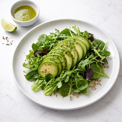Image of Fresh Greens Avocado with a Lime Vinaigrette