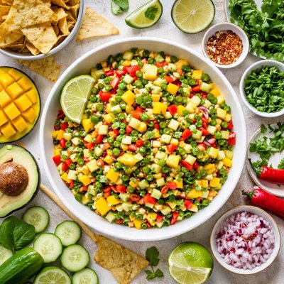 Image of Fresh Healthy Mango and Cucumber Salsa