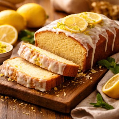 Image of Fresh Lemon Sour Cream Pound Cake