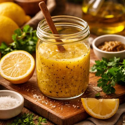 Image of Fresh Lemon Vinaigrette Dressing Zitronenvinaigrette