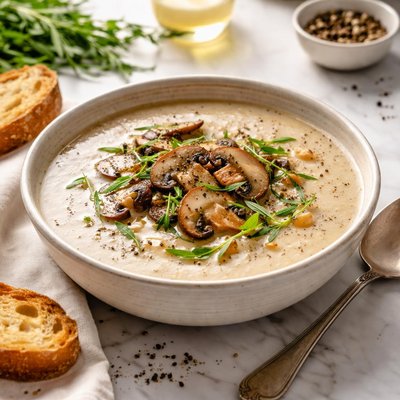 Image of Fresh Mushroom Soup with Tarragon