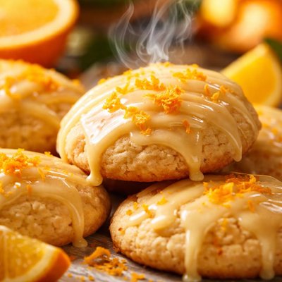 Image of Fresh Orange Cookies with Orange Glaze
