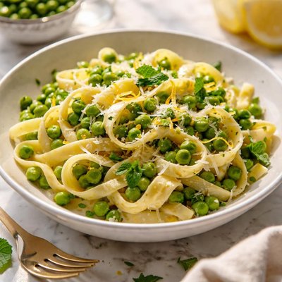 Image of Fresh Pasta and Peas