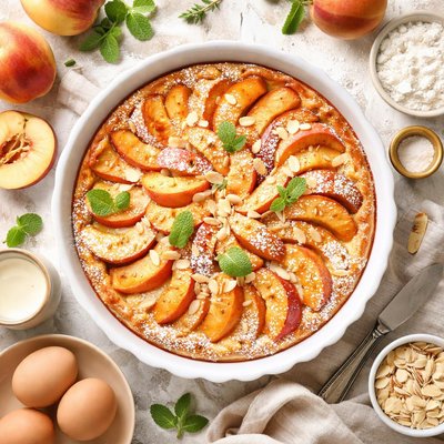 Image of Fresh Peach Clafouti