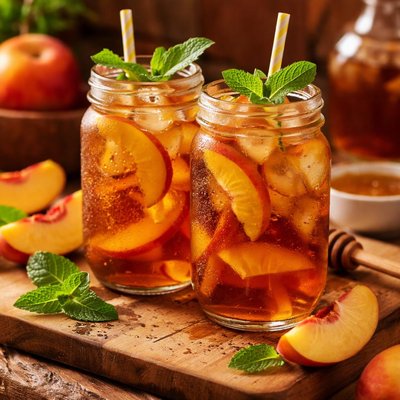 Image of Fresh Peach Sweet Iced Tea