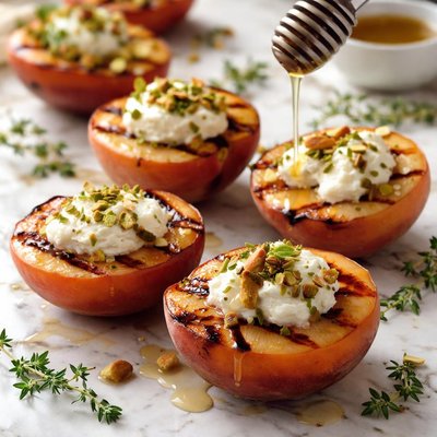 Image of Fresh Peaches with Goat Cheese