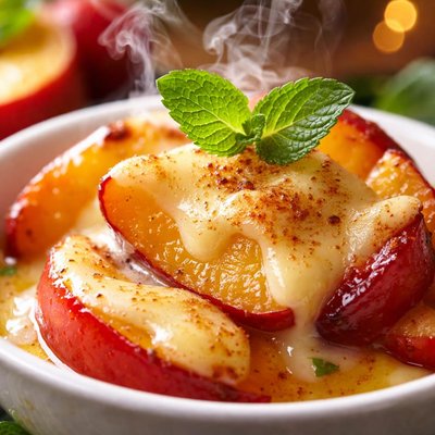 Image of Fresh Peaches with Sabayon