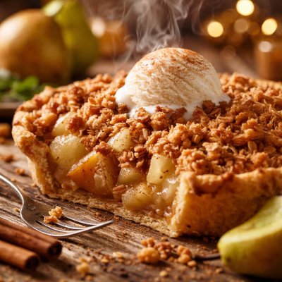 Image of Fresh Pear Crumble Pie