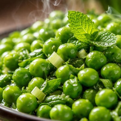 Image of Fresh Peas with Mint and Green Onions